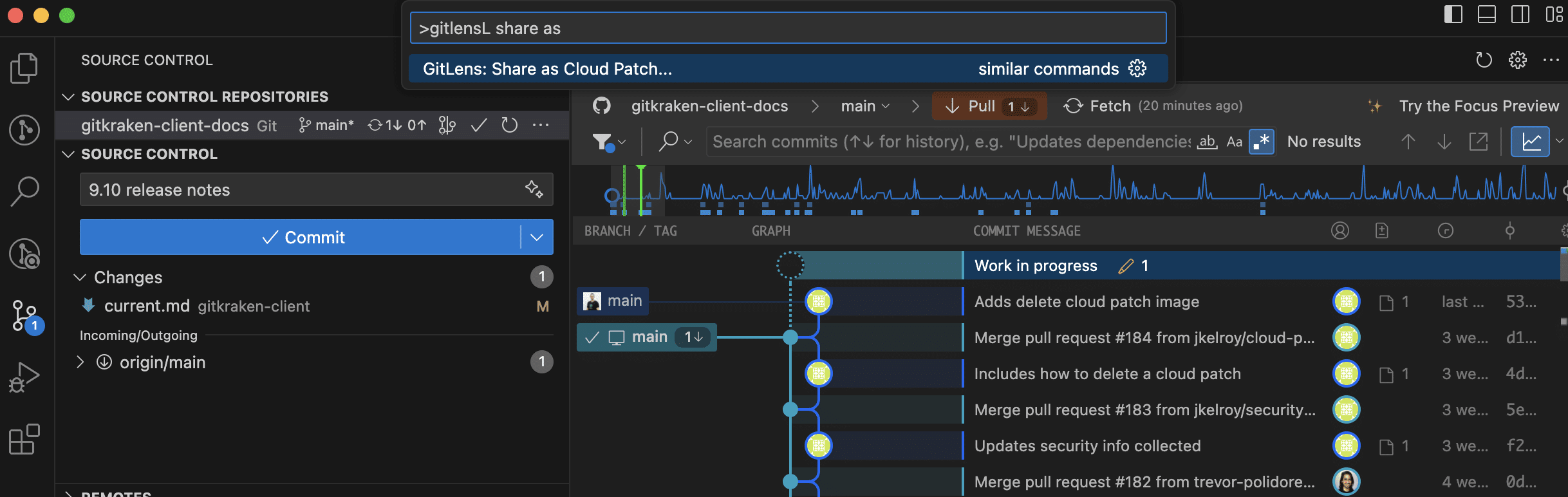 Share as Cloud Patch in context menu